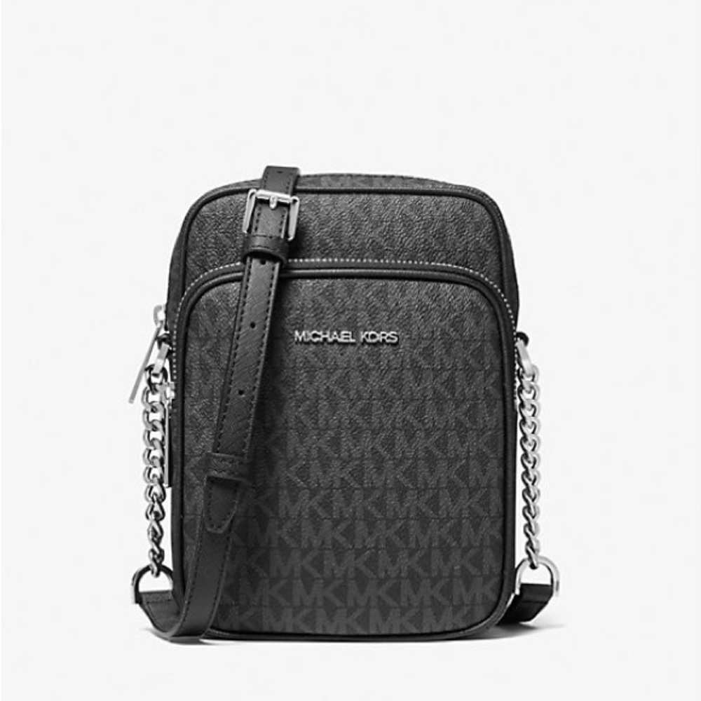 Michael Kors Jet Set Travel Flight Crossbody Bag Black